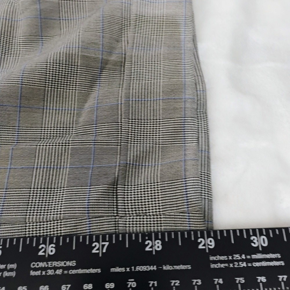 Ralph Lauren Mens Grey Glen Plaid Pleated Cuffed Dress Pants 34 x 29 Stretch H - Picture 4 of 5